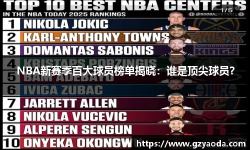 NBA新赛季百大球员榜单揭晓：谁是顶尖球员？